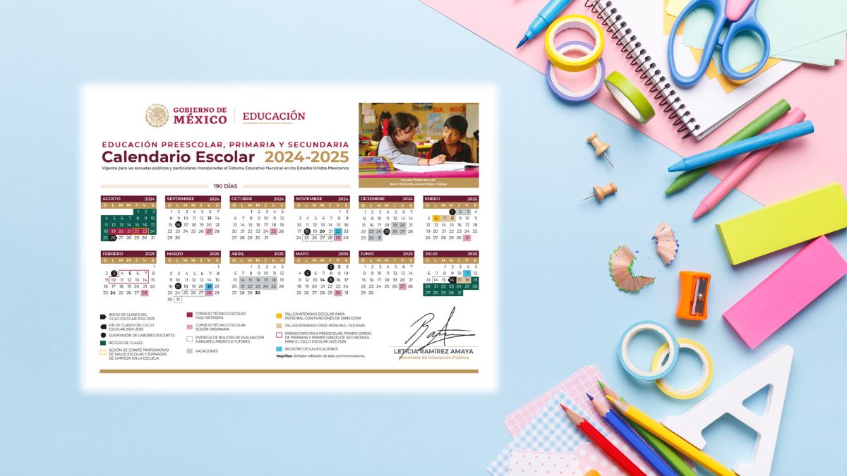 REGRESO A CLASES CALENDARIO ESCOLAR 2024 A 2025 SEP