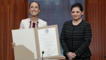 Claudia Sheinbaum Pardo, presidenta electa de México. Así recibió su constancia de mayoría Foto: Especial