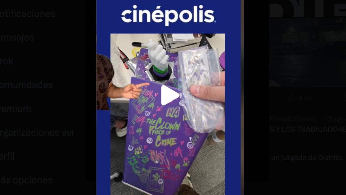 Palomera del Joker en Cinépolis. Foto: TikTok   