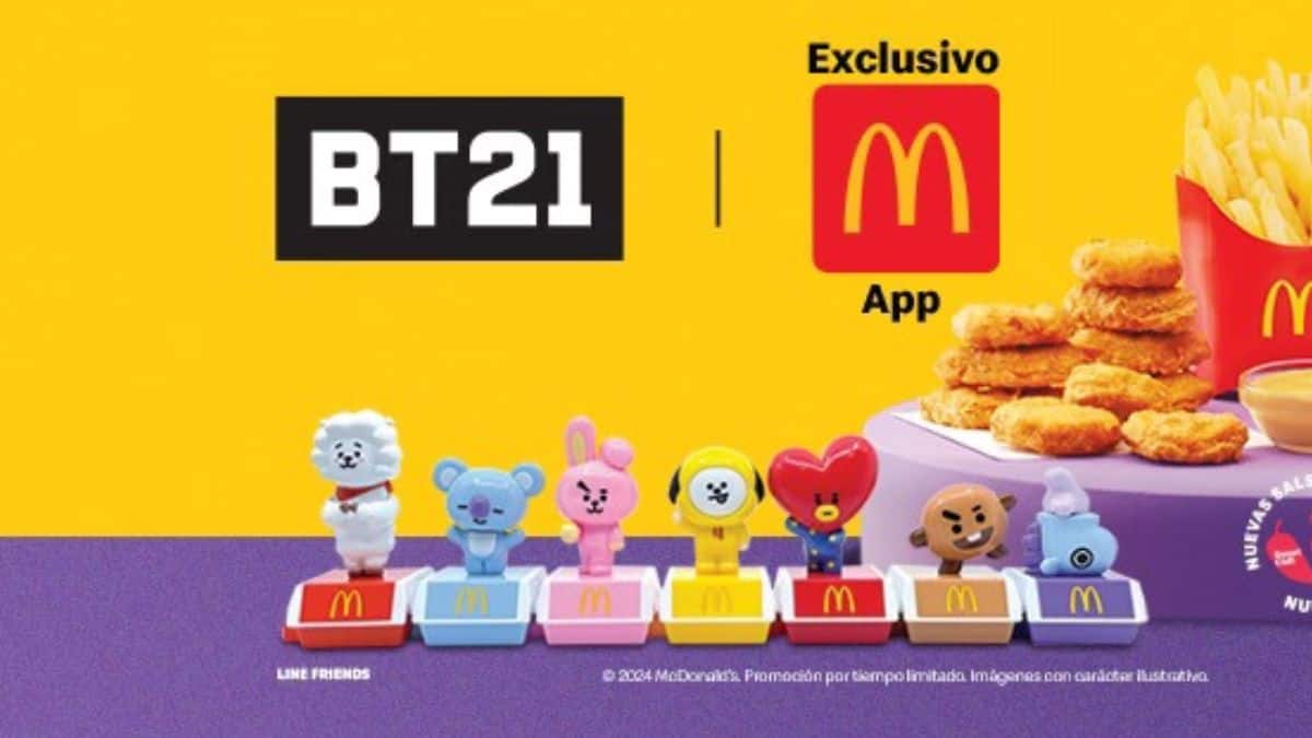 BT21 en McDonald’s. ¿A qué hora podrás obtener estos personajes? Foto: McDonald's