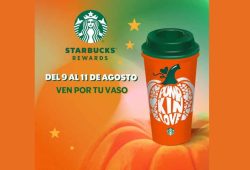 Estas es el nuevo vaso Pumpkin Love que tendrá Starbucks a partir del 9 de agosto Foto: Especial