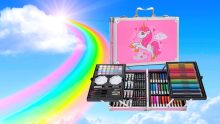 set de arte unicornio maletín lápices colores