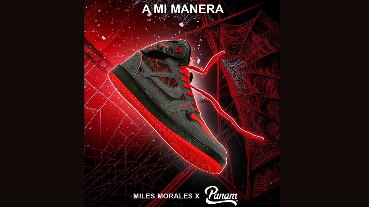 A mi manera con los tenis Miles Morales x Panam de edición especial limitada. ¿Dónde los puedo comprar? Foto: Panam