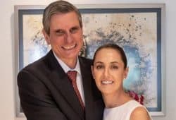 CLAUDIA SHEINBAUM Y SU ESPOSO JESUS MARIA TARRIBA 2024