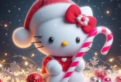 Exhiben la llegada de los listones navideños de Hello Kitty a Walmart