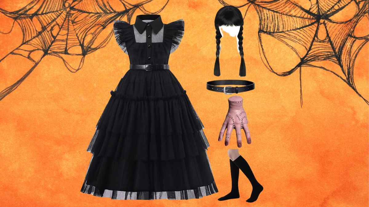 ¡Oferta de Halloween! El vestido de Merlina disponible en Amazon por menos de 520 pesos Foto: Especial