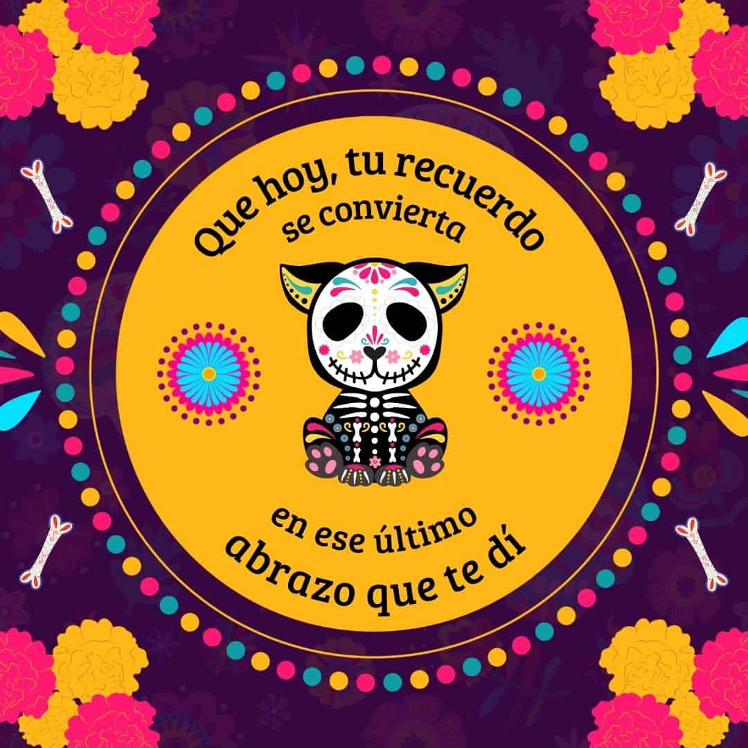 Imágenes con frases del Día de Muertos para mascotas