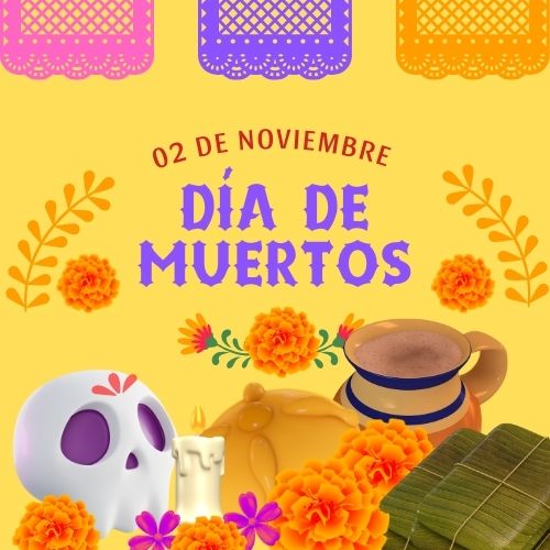 DÍA DE LOS MUERTOS FRASES CON IMÁGENES 2024