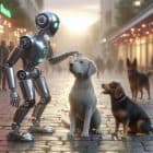 El futuro ha llegado, perros ya conviven con robots