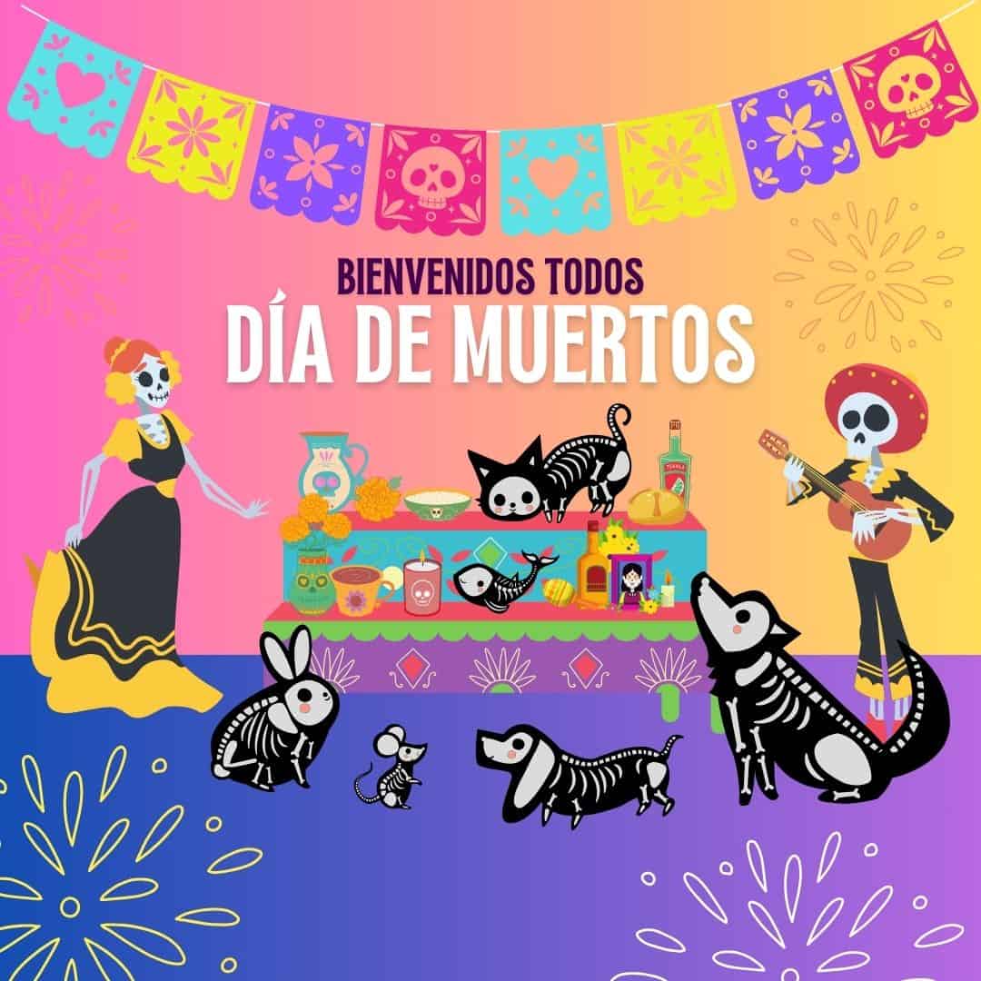 Imágenes con frases del Día de Muertos para mascotas