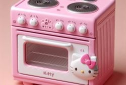 Exhiben adorable micro hornito de Hello Kitty y sus amigos