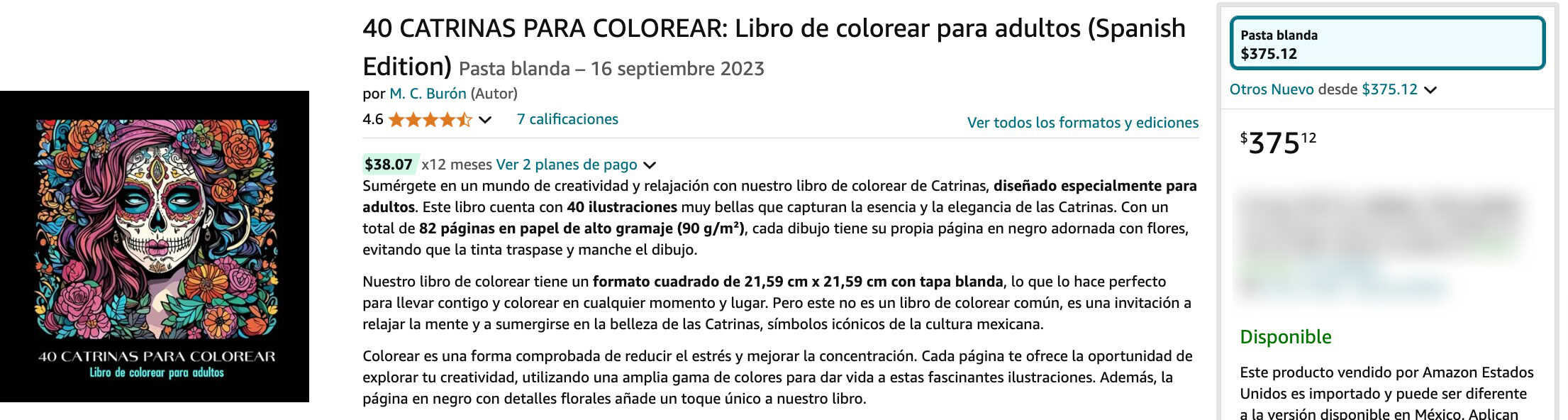 LIBROS COLOREAR DÍA DE MUERTOS