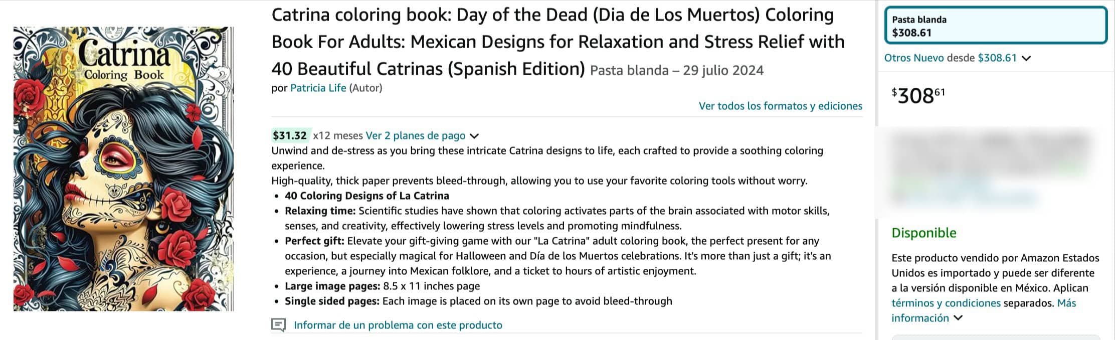 LIBROS COLOREAR DÍA DE MUERTOS