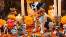 altar de muertos perros día de muertos