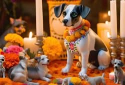 altar de muertos perros día de muertos