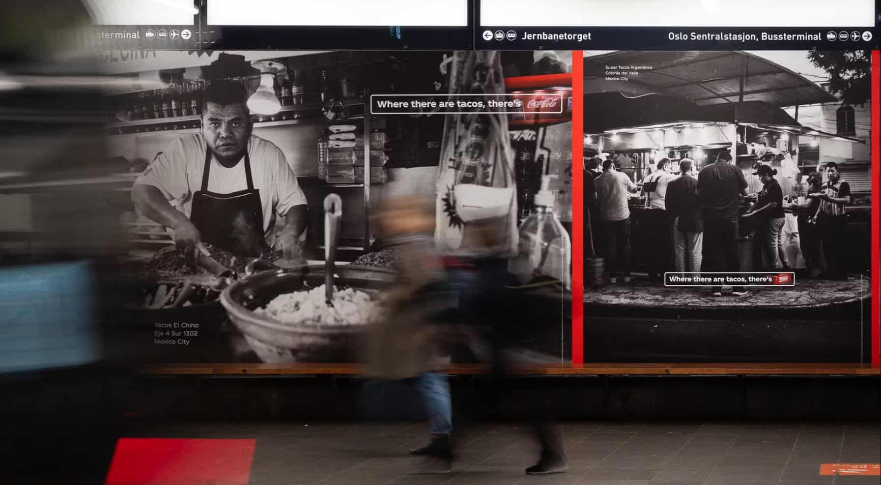 coca-cola tacos norway ooh campaign