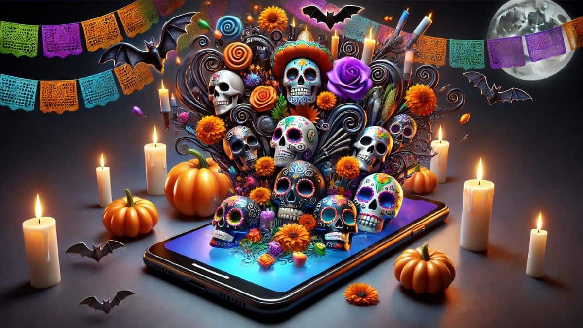 día de muertos y halloween 2024