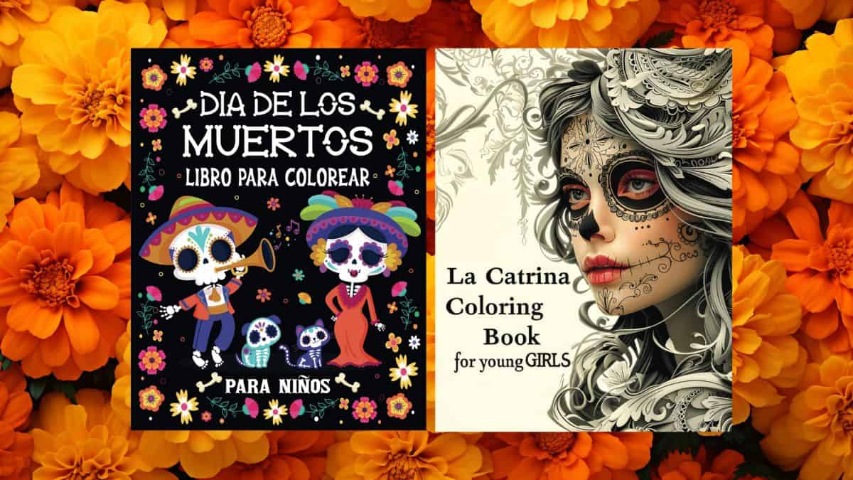 libros para colorear día de muertos 2024