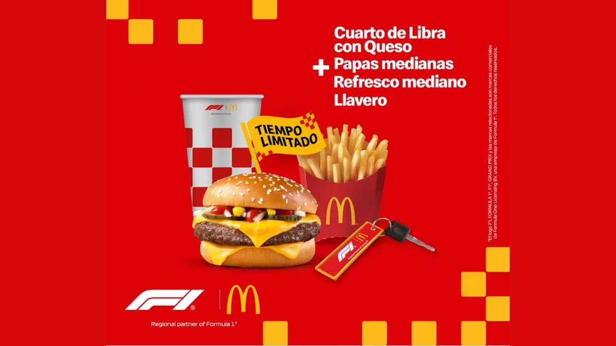 Gran Premio de México 2024. Este es el menú Fórmula 1 que tiene McDonald’s Foto: Especial