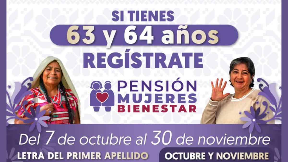 calendario mujeres pensión bienestar 2024