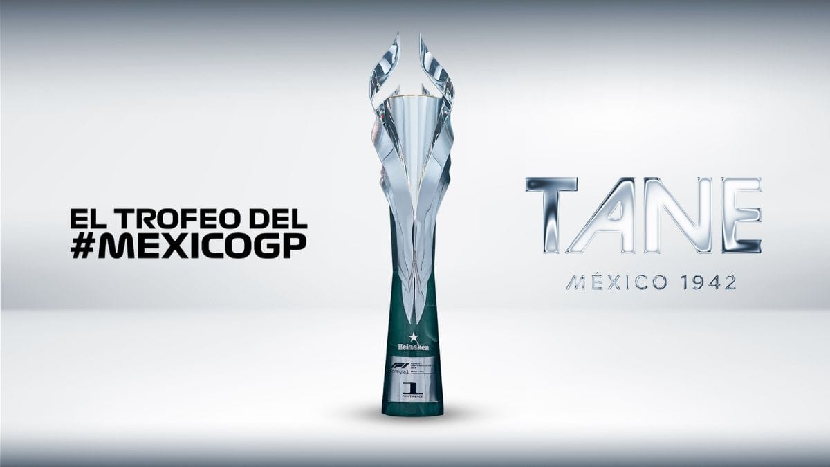 Este es el TROFEO del Gran Premio de México 2024 de la Fórmula 1. ¿Se lo llevará Checo Pérez? Foto: Especial