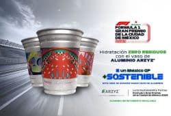 Así serán los increíbles vasos de aluminio del Gran Premio de México 2024 de la Fórmula 1 Foto: Especial