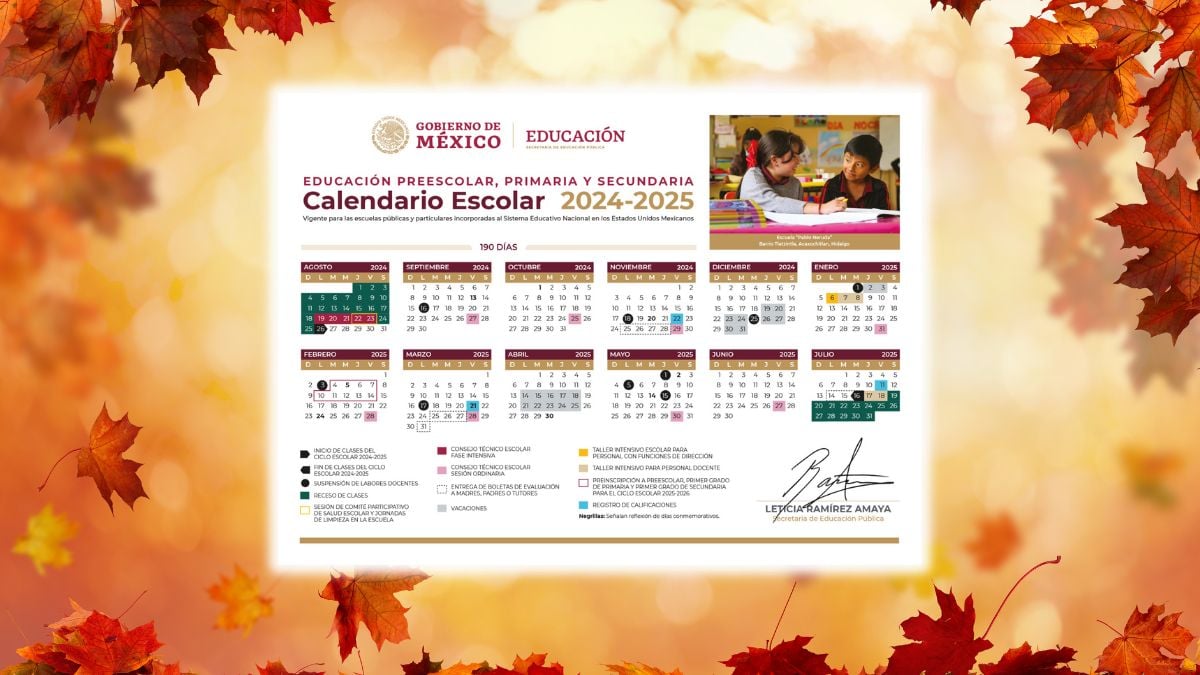 CALENDARIO ESCOLAR SEP 2024 A 2025