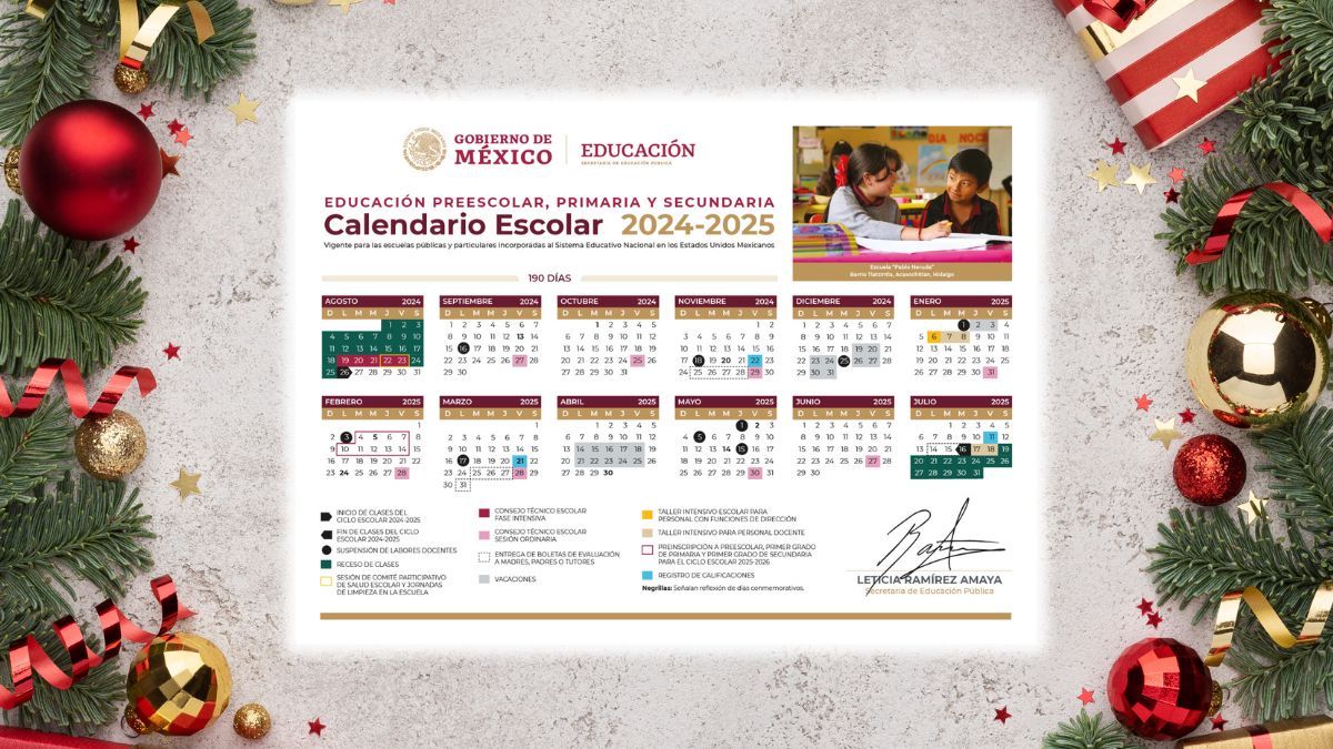 calendario escolar noviembre 2024 a 2025 VIERNES 29 DE NOVIEMBRE 2024 NO HAY CLASES