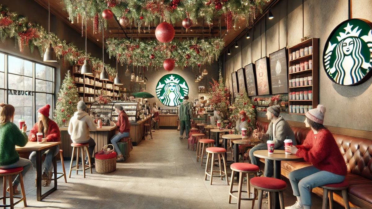 Así podrás conseguir el vaso, botella y taza de NAVIDAD 2024 de Starbucks Foto: Merca2.0