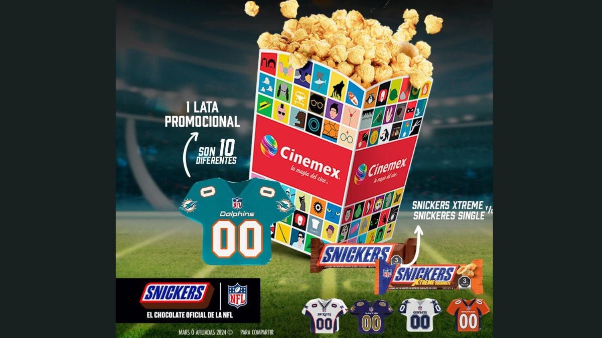 Este es el combo NFL de Cinemex que puedes disfrutar hasta el 31 de diciembre Foto: Especial