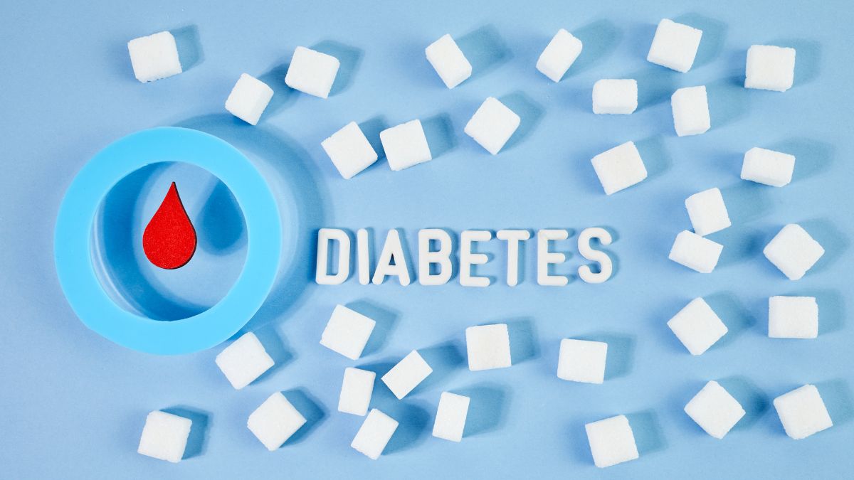 día mundial diabetes circulo azul canva 2024