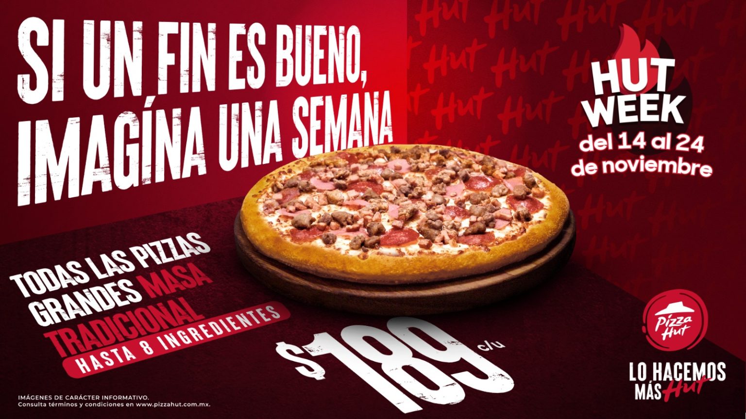 Hut Week de Pizza Hut noviembre 2024. ¿Cuándo y a qué hora termina la