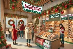 Consigue una bebida gratis en Krispy Kreme al comprar este producto navideño Foto: Merca2.0