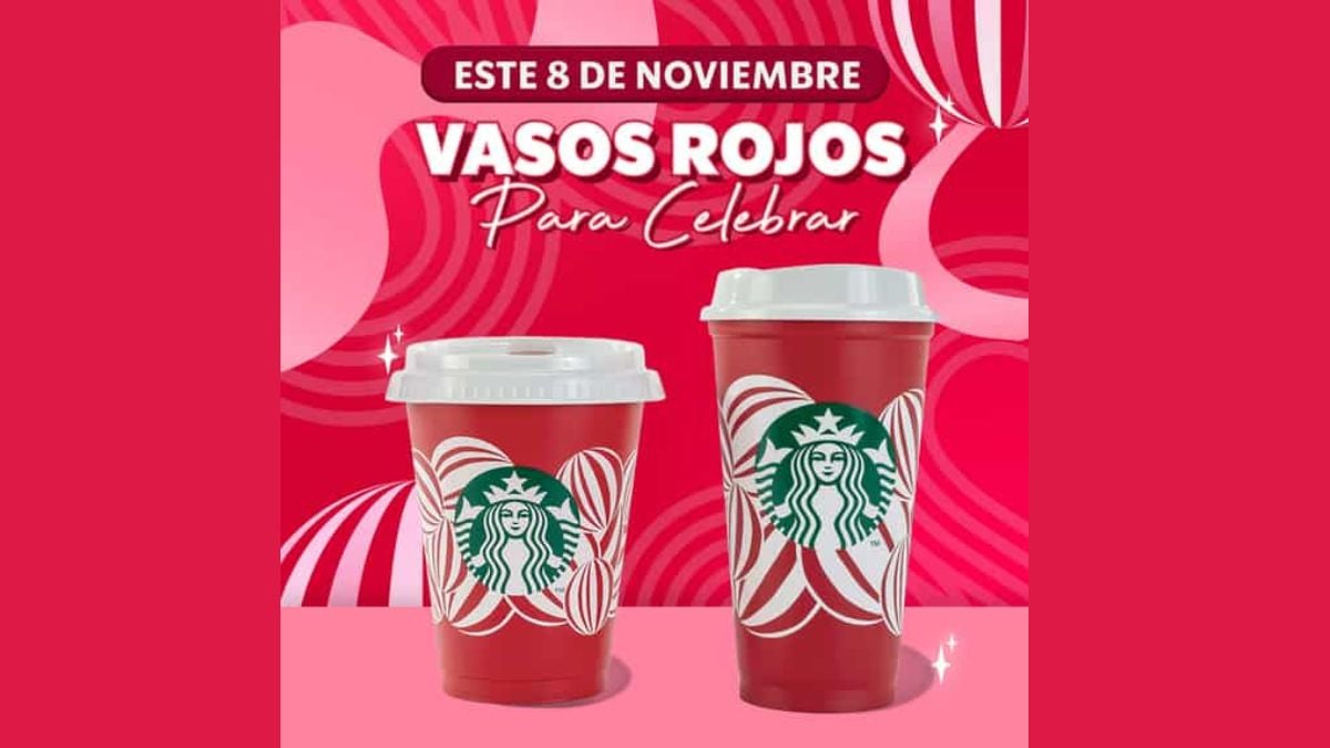 Starbucks regalará VASOS ROJOS de navidad este 8 de noviembre. ¿Cómo los puedes obtener? Foto: Especial