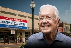 This is Plains, Jimmy Carter's hometown, where he spent the last years of his life