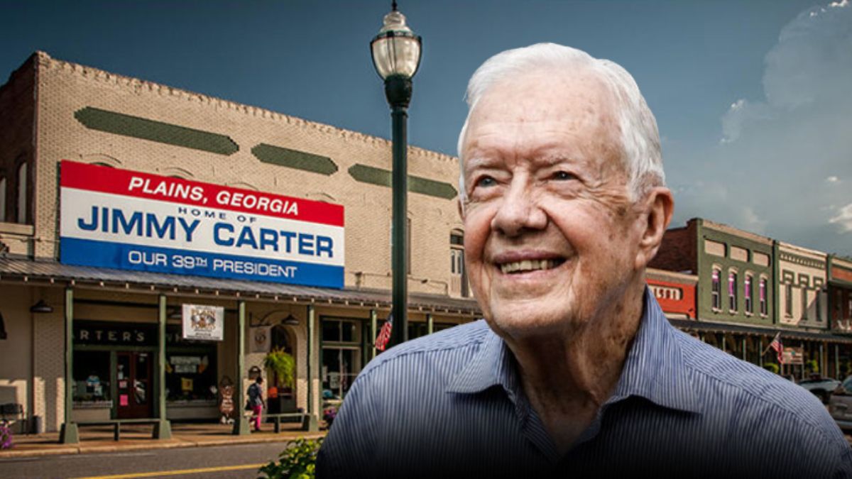 This is Plains, Jimmy Carter's hometown, where he spent the last years of his life