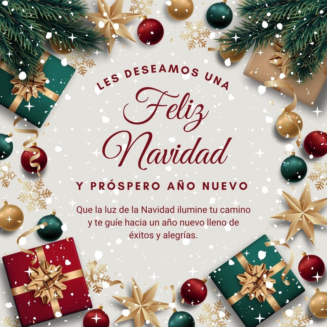 feliz navidad 2024 año nuevo 2025 clientes