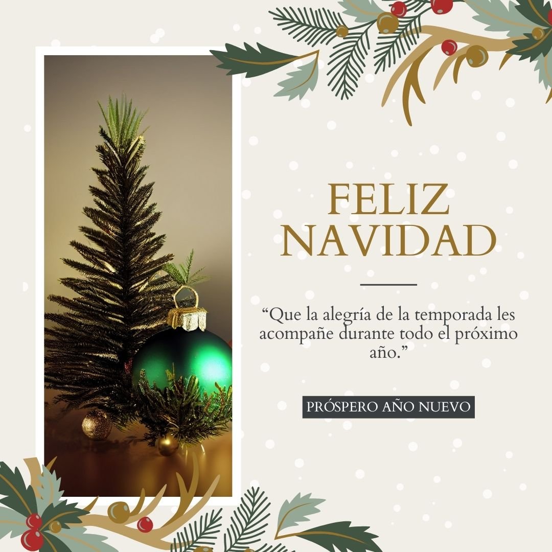 Imágenes con frases y mensajes de Feliz Navidad y Año Nuevo 2025 para clientes