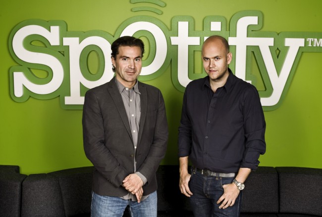 Daniel Ek y Martin Lorentzon, fundadores de Spotify.