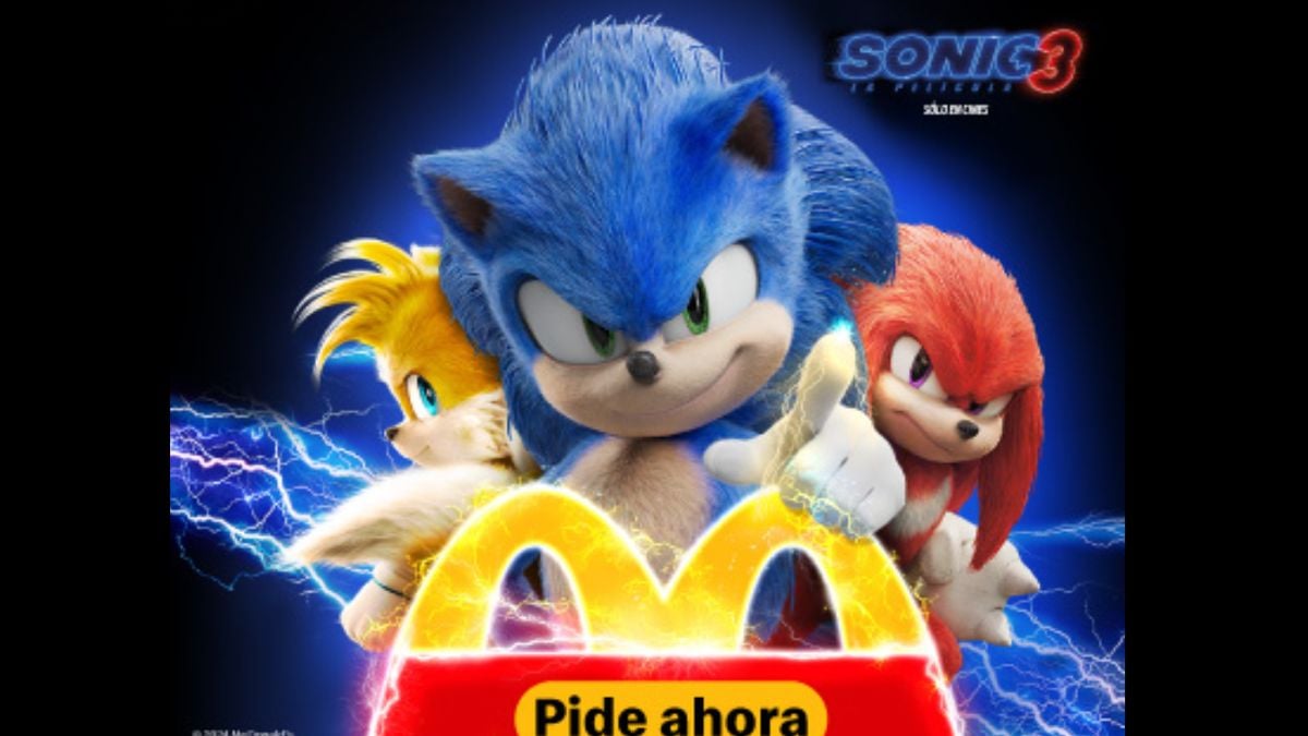 Sonic 3: El protagonista de la Cajita Feliz de McDonald's en diciembre Foto: Especial