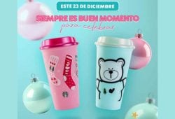 Estos son los adorables vasos reusables de Navidad Starbucks que estarán disponible el 23 de diciembre Foto: Especial