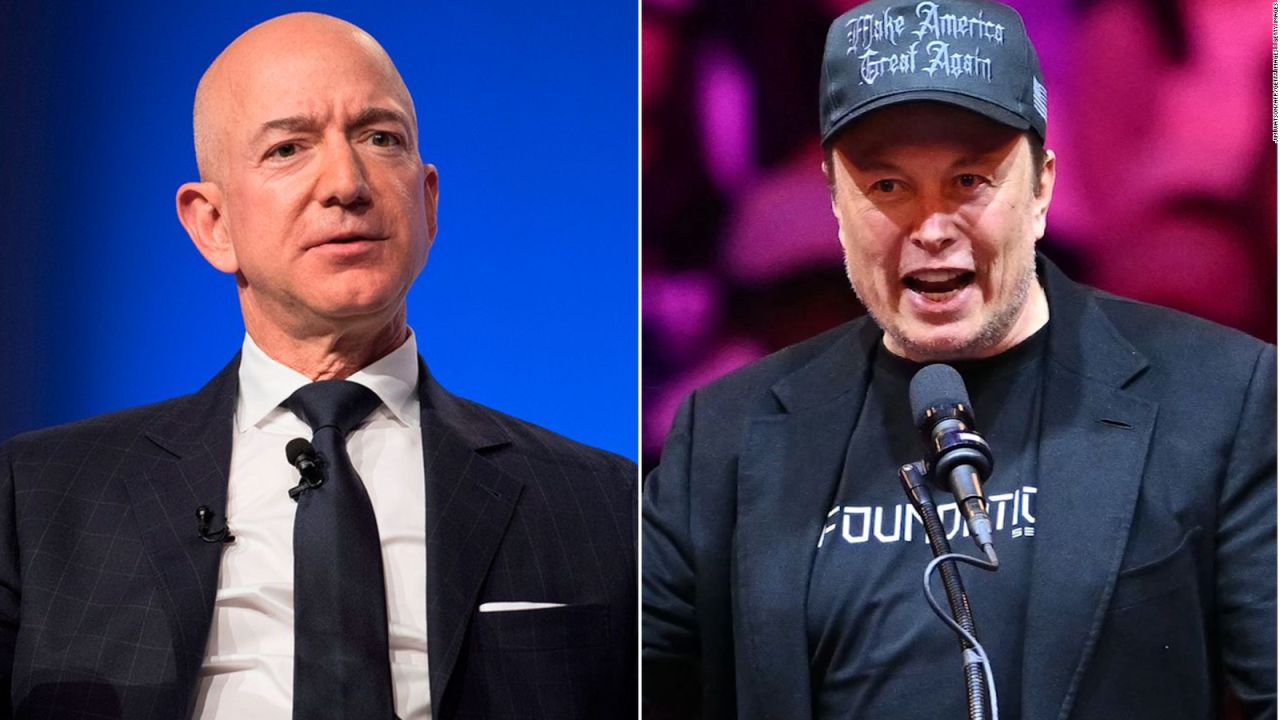 trump bezos musk tesla amazon