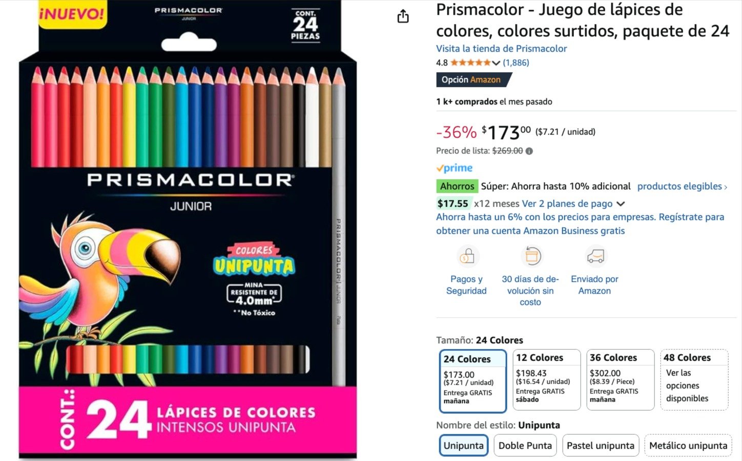 OFERTA de enero: Set de 72 lápices de colores, desde 219 pesos en Amazon