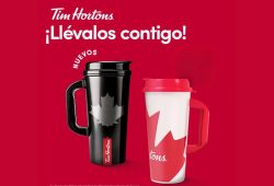 Los nuevos termos blancos y negros de Tim Hortons: Consigue una bebida gratis con ellos Foto: Especial