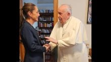 Salud Papa Francisco. Claudia Sheinbaum envía mensaje de solidaridad por su estado de salud Foto: Especial