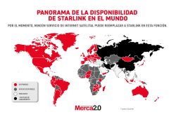 Gráfica del día: Panorama de la disponibilidad de Starlink en el mundo