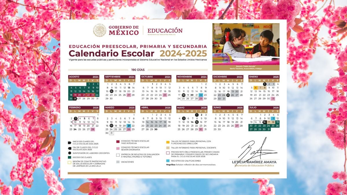 calendario escolar marzo 2025