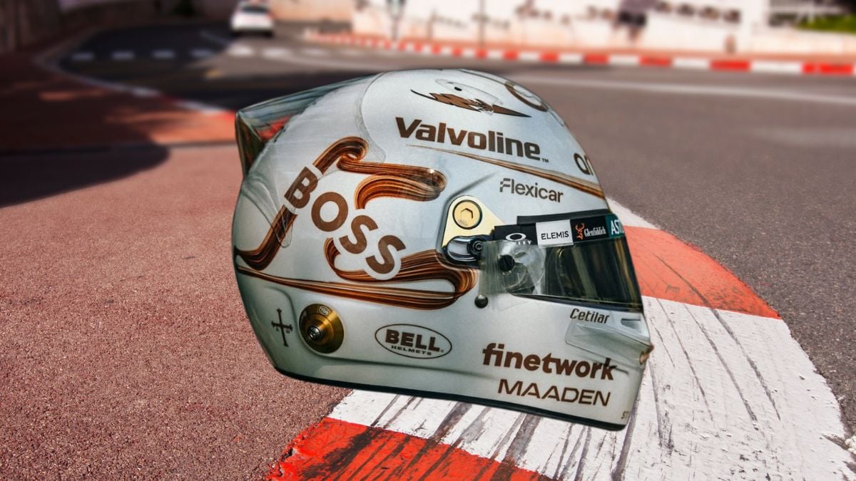 Así es el casco BOSS de Fernando Alonso para el Gran Premio de China 2025 Foto: Especial