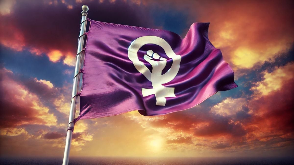 día de la mujer color morado 2025