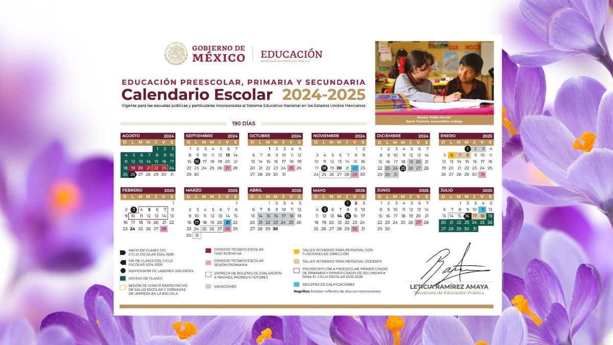 flores calendario escolar sep suspensión de clases 2025